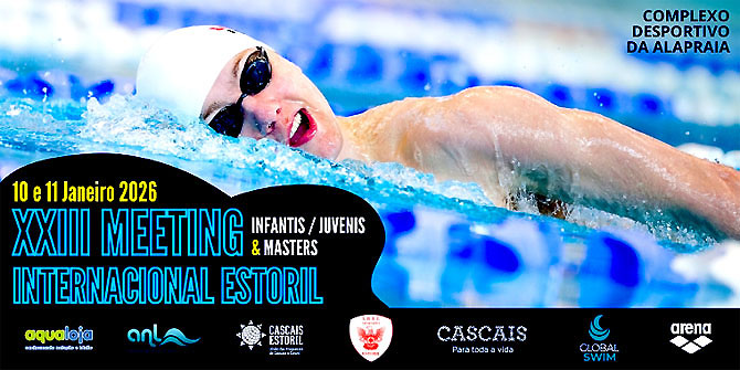 23.º Meeting Internacional e 4.º Meeting Masters no fim-de-semana na piscina de Alapraia, Estoril(T)
